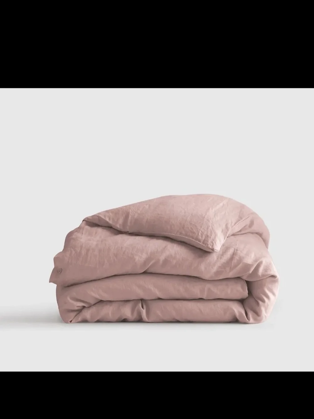 New! Quince European Linen Duvet Cover, Mauve, Full/Queen, MSRP $220